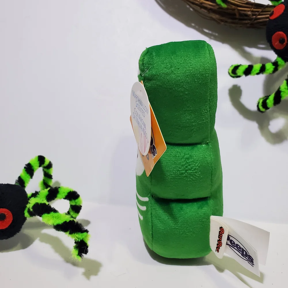 PEEPS Green Halloween Skeleton Plush - Marshmallow Scented Stuffed Animals Toy